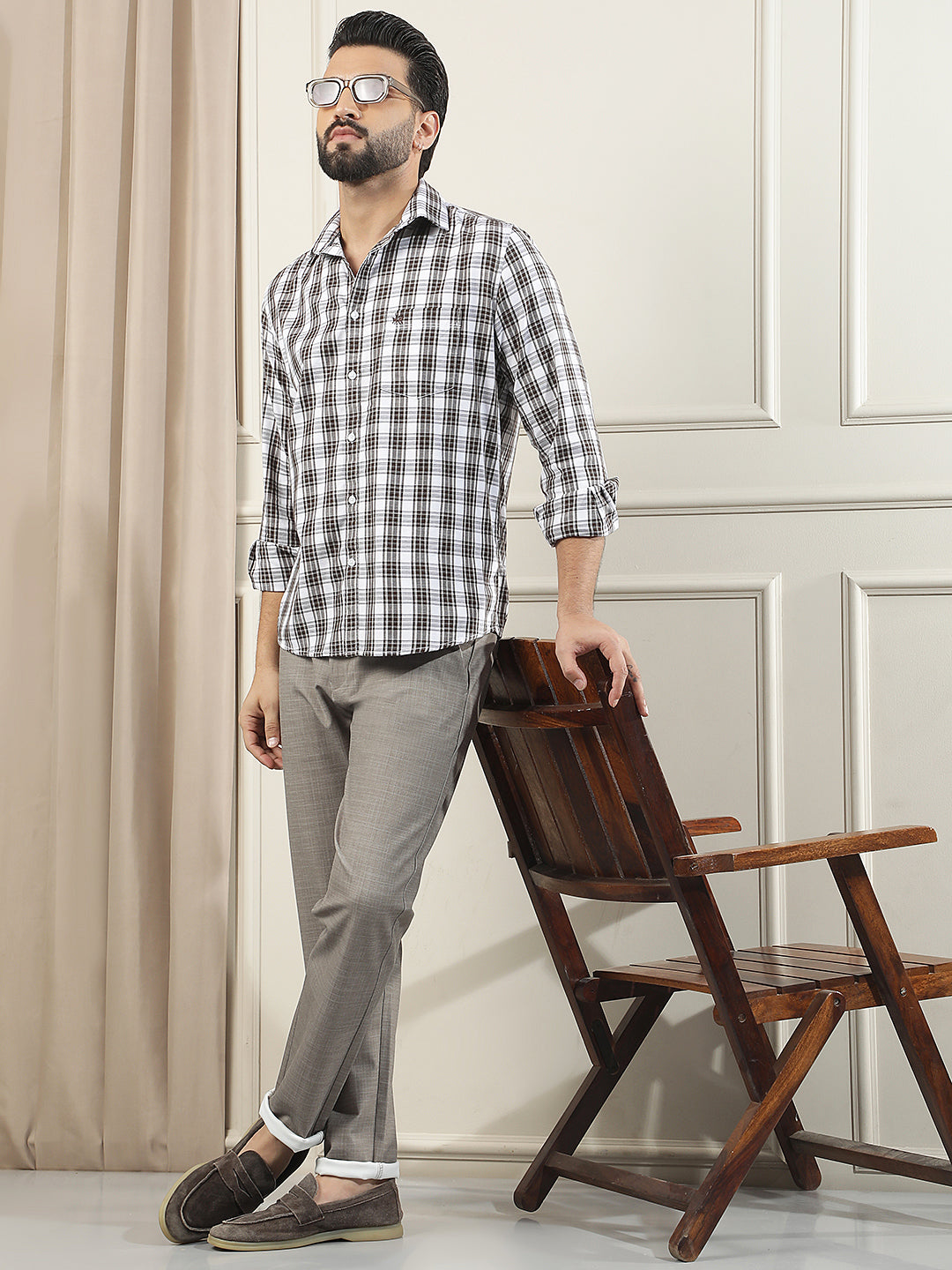 Urban Midnight Black Checked Shirt