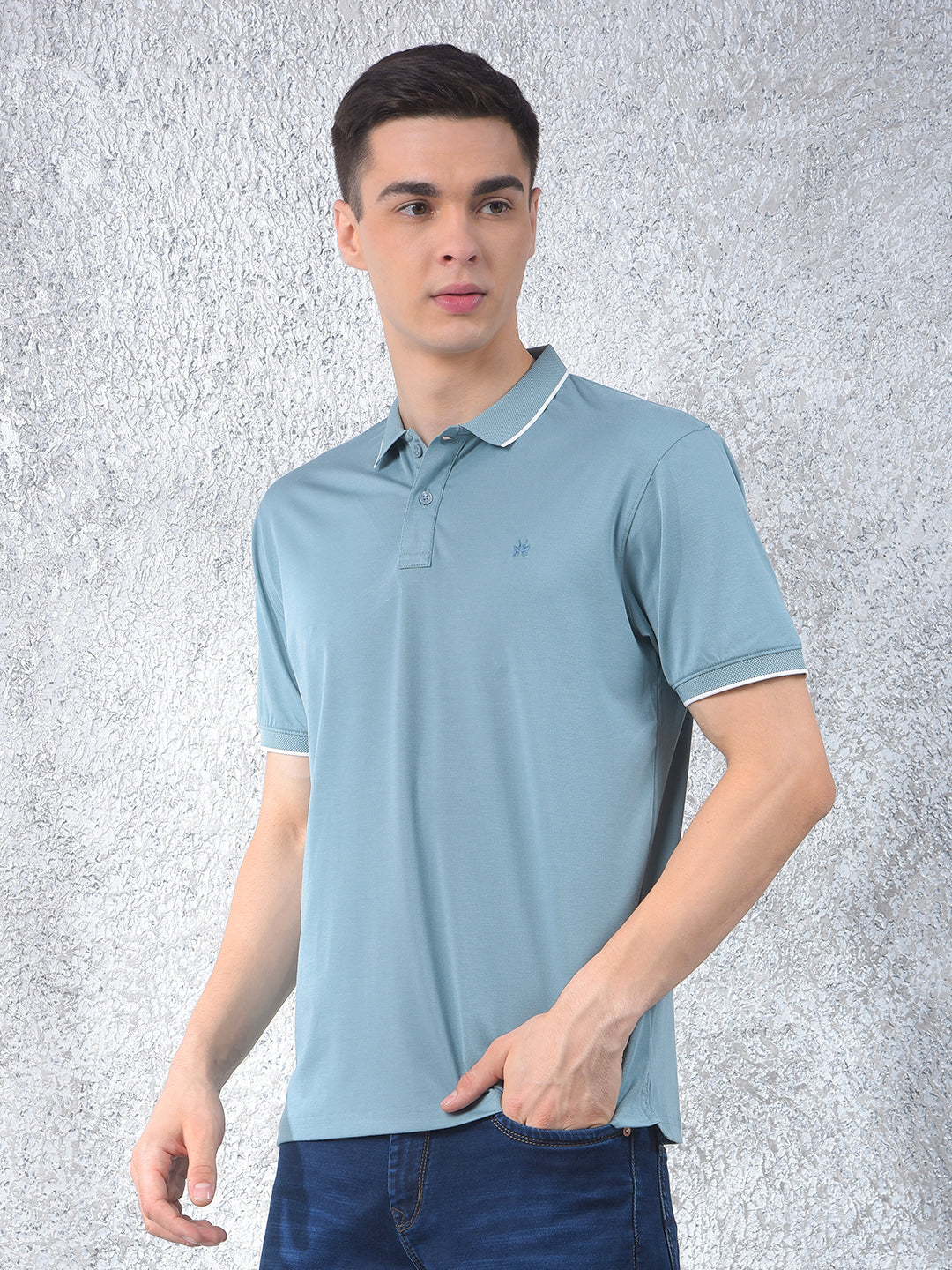 Dapper Blue Polo Neck T-Shirt