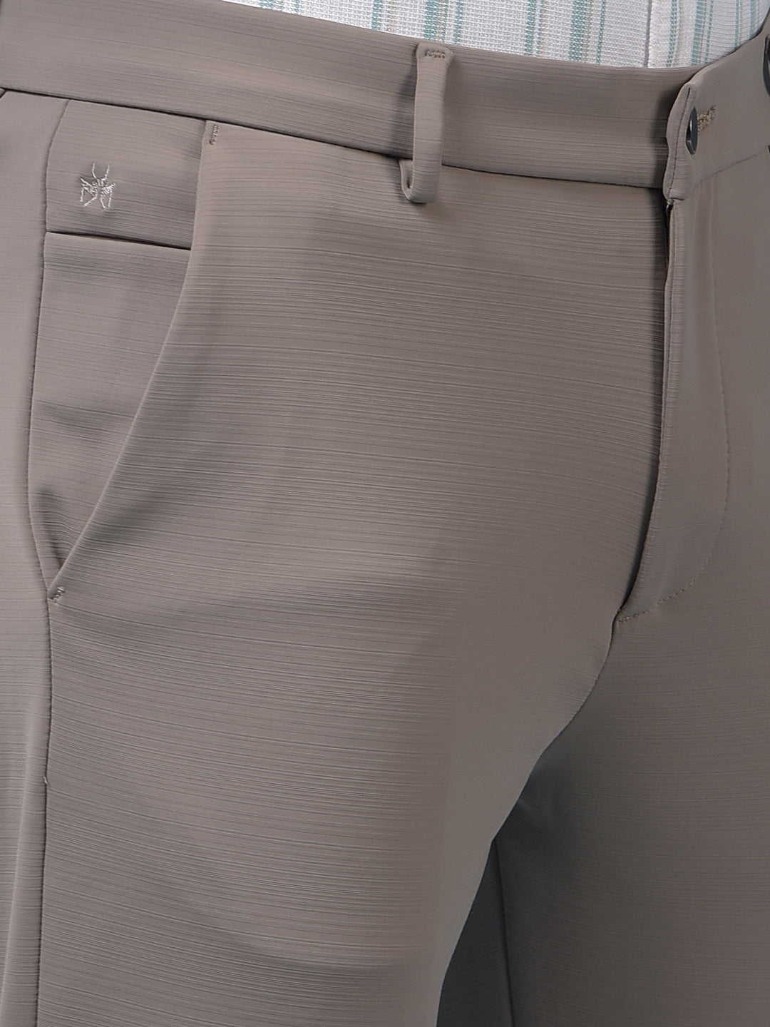 Lush Brown Textured Trousers