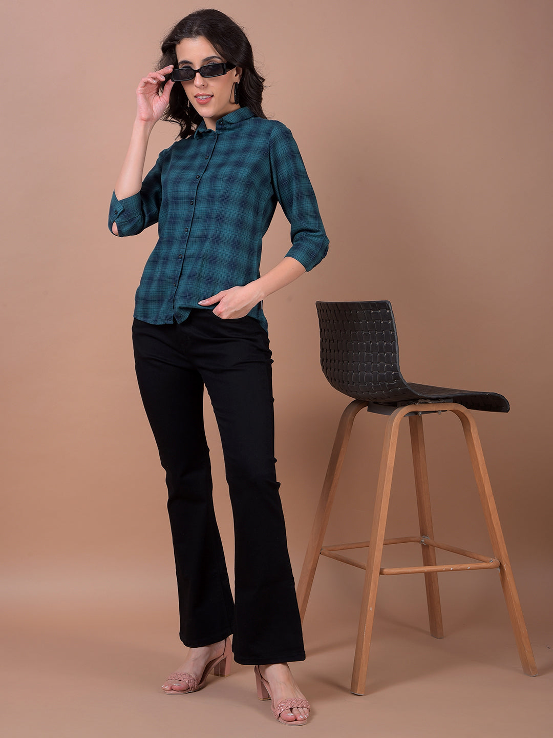 Green Checked Shirt