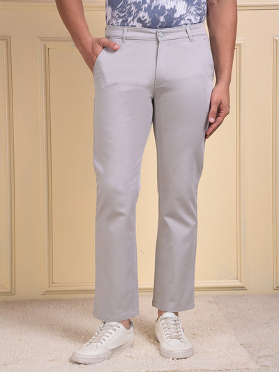 Grey Straight Trousers