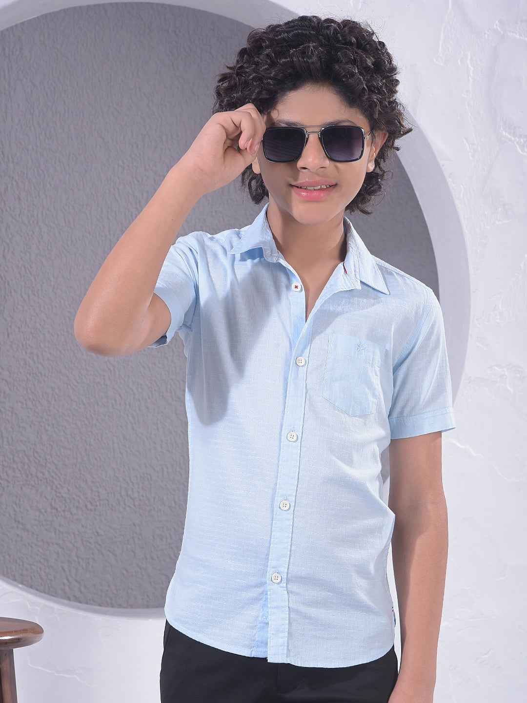 Ocean Blue Check Shirt