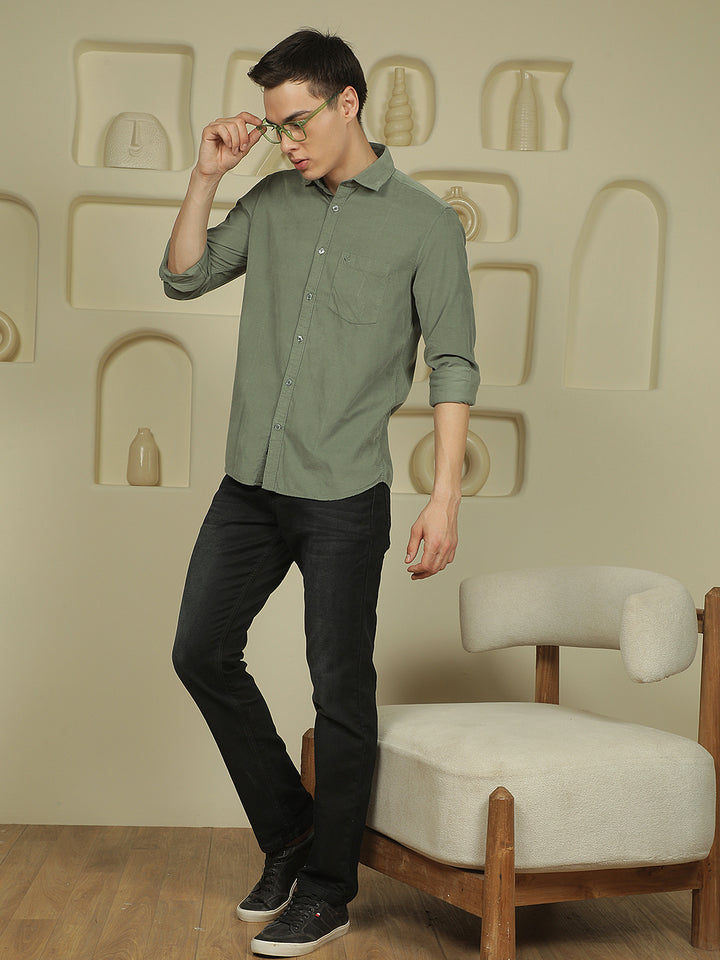 Urban Sage Green Corduroy Shirt