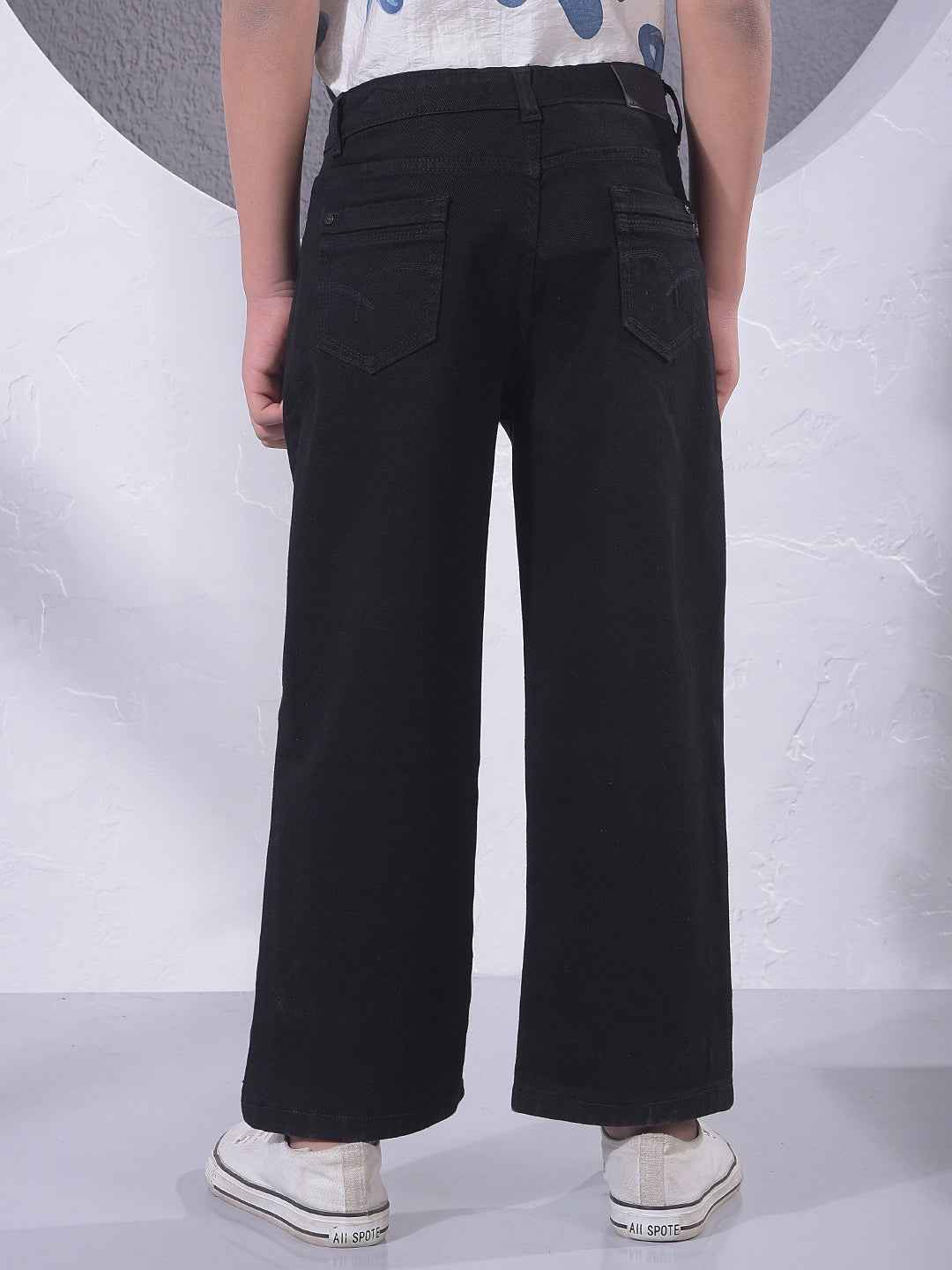 Noir Black Baggy Street Jeans