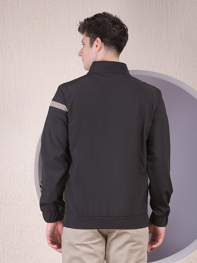 Black Contrast Tape Sweatshirt