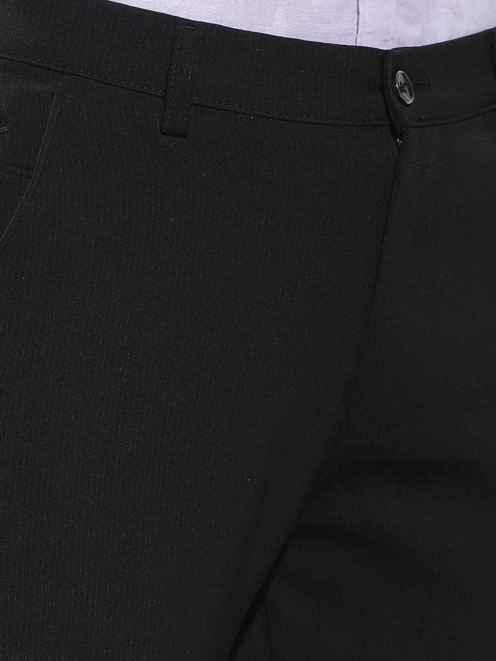 Black Casual Style Printed Trousers