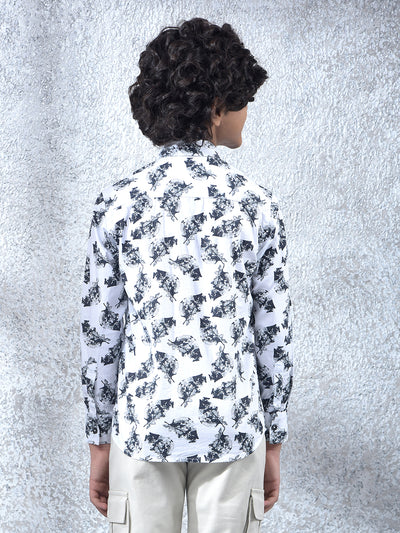 Chic Flow White Floral Print Shirt