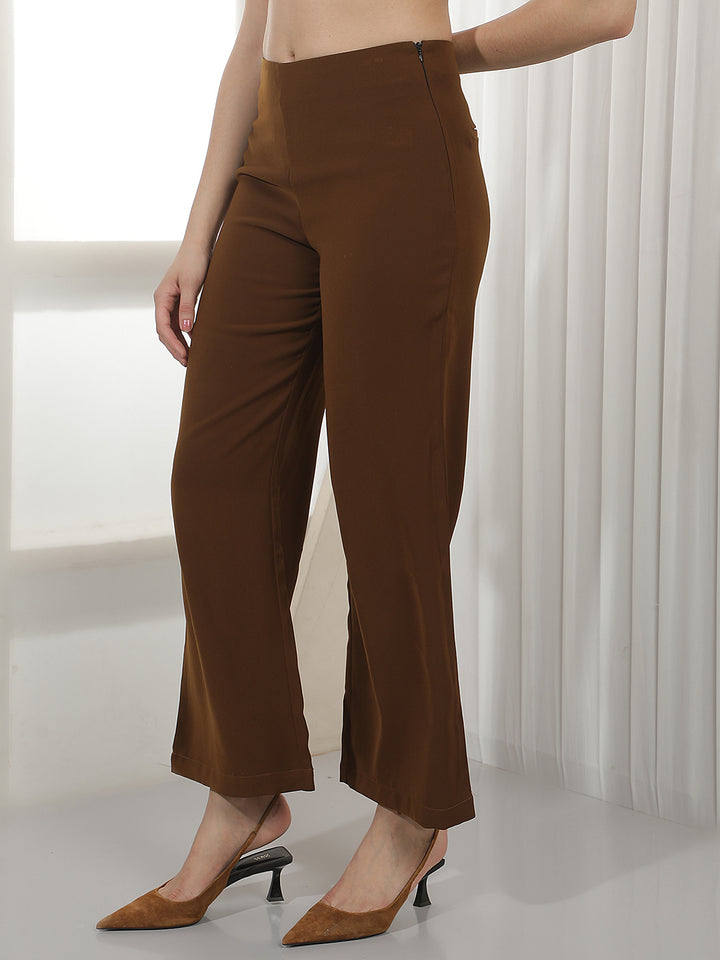 Brown Wide Leg Trousers