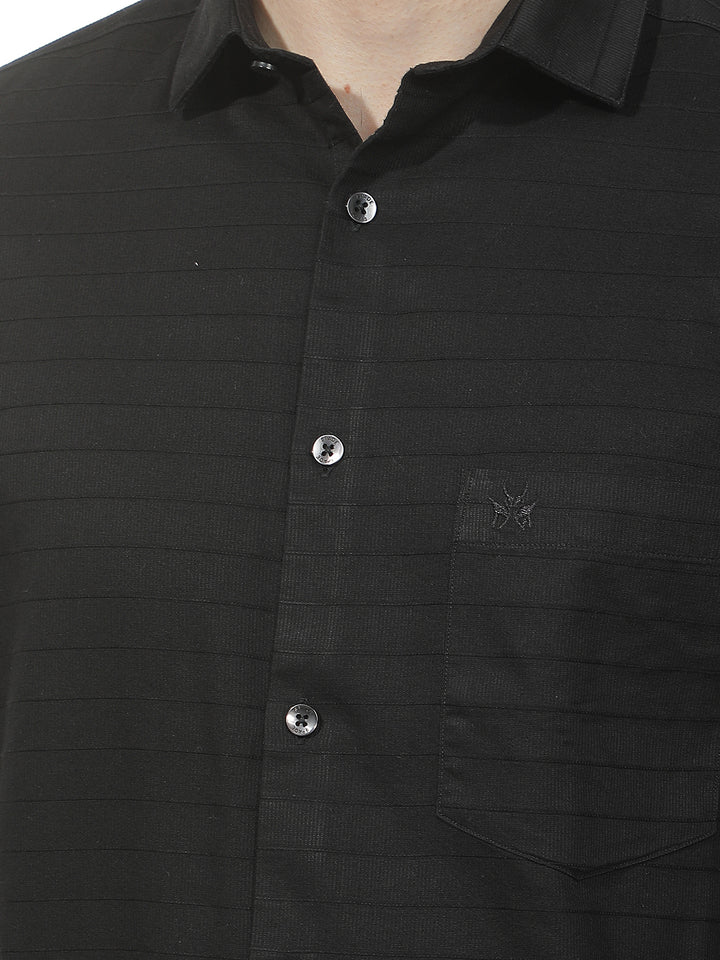 Black Horizontal Stripes Shirt