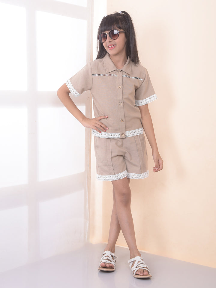 Modern Cream Beige Linen Shirt