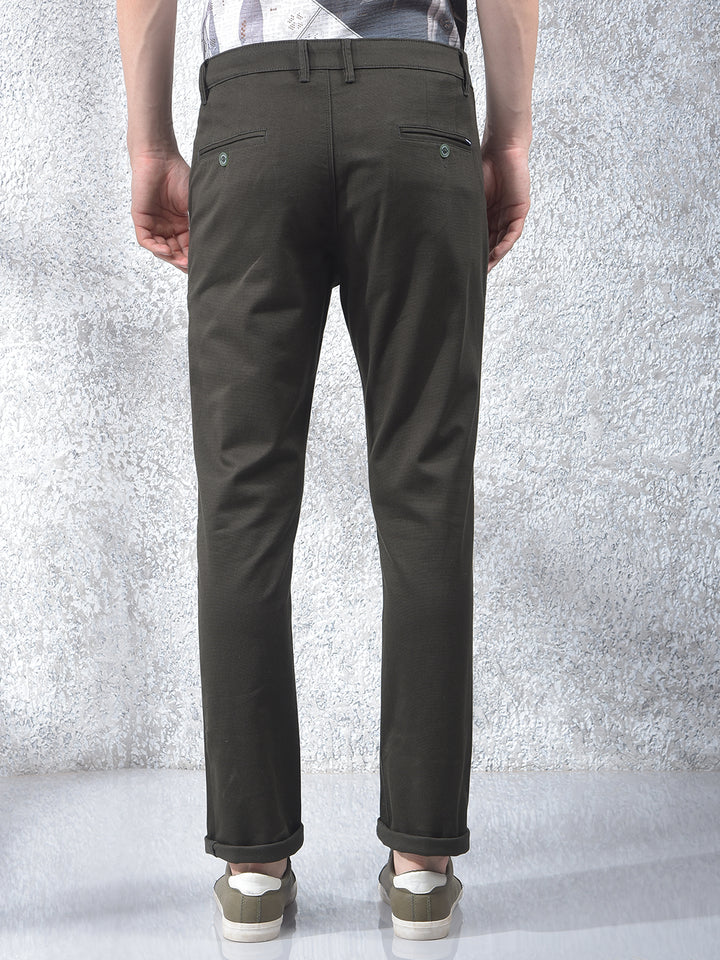 Premium Finish Olive Printed Trousers