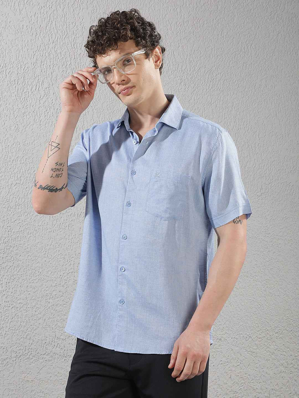 Linen Sky Blue Shirt