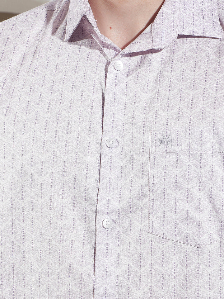 Classic Purple Printed Shirt
