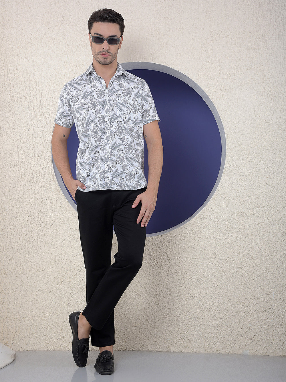 Printed 100% Cotton Green Shirt