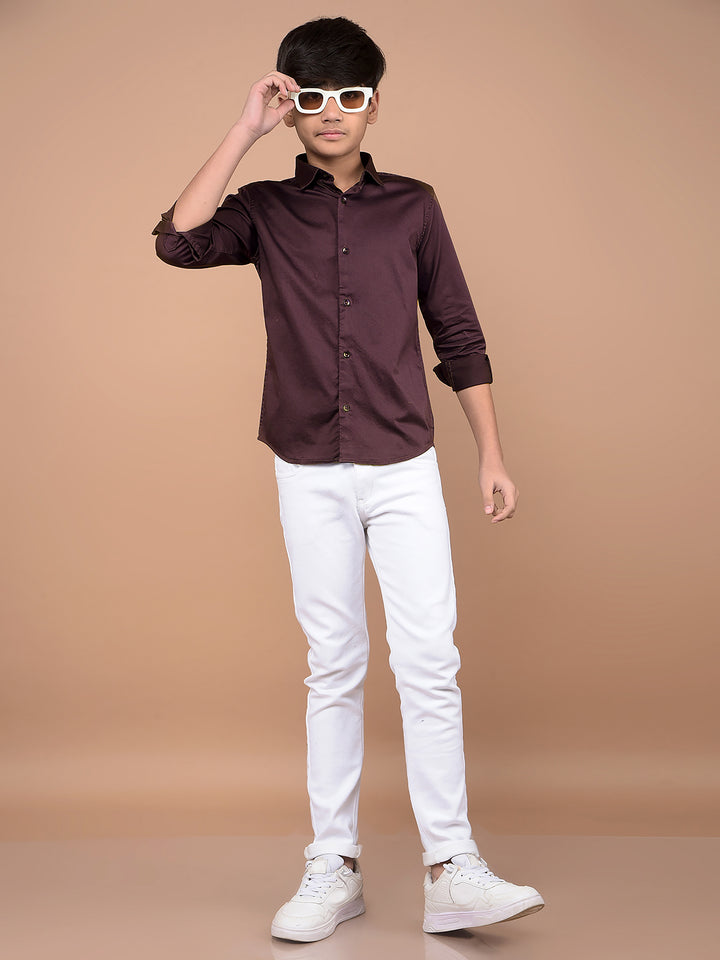 Purple Shirt-Boys Shirts-Crimsoune Club