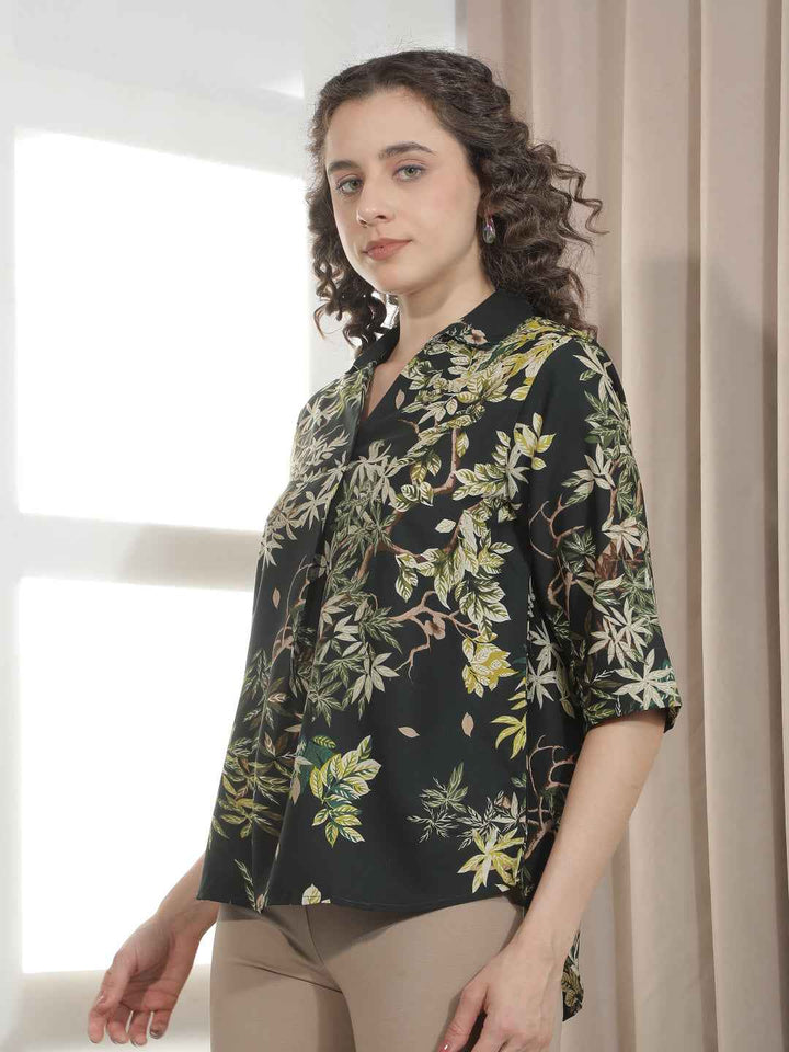 Lush Green Printed Top