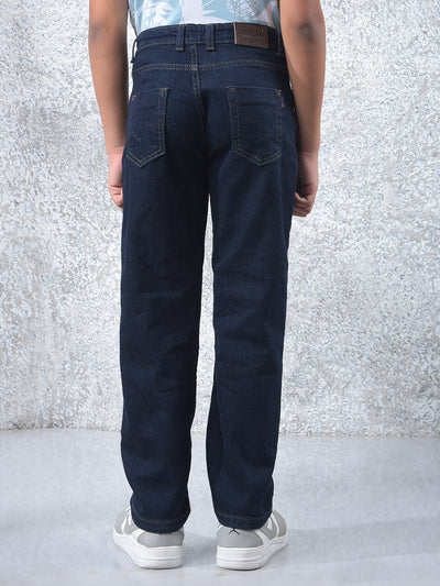Classy Blue Dark Wash Baggy Jeans