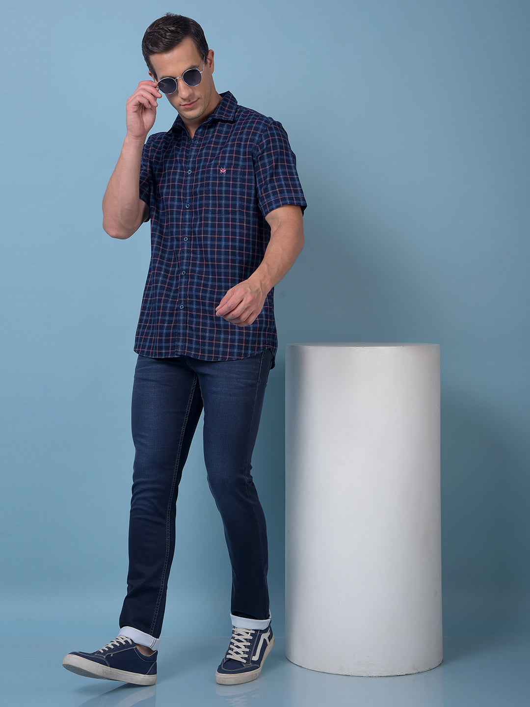 Red Checked 100% Cotton Shirt