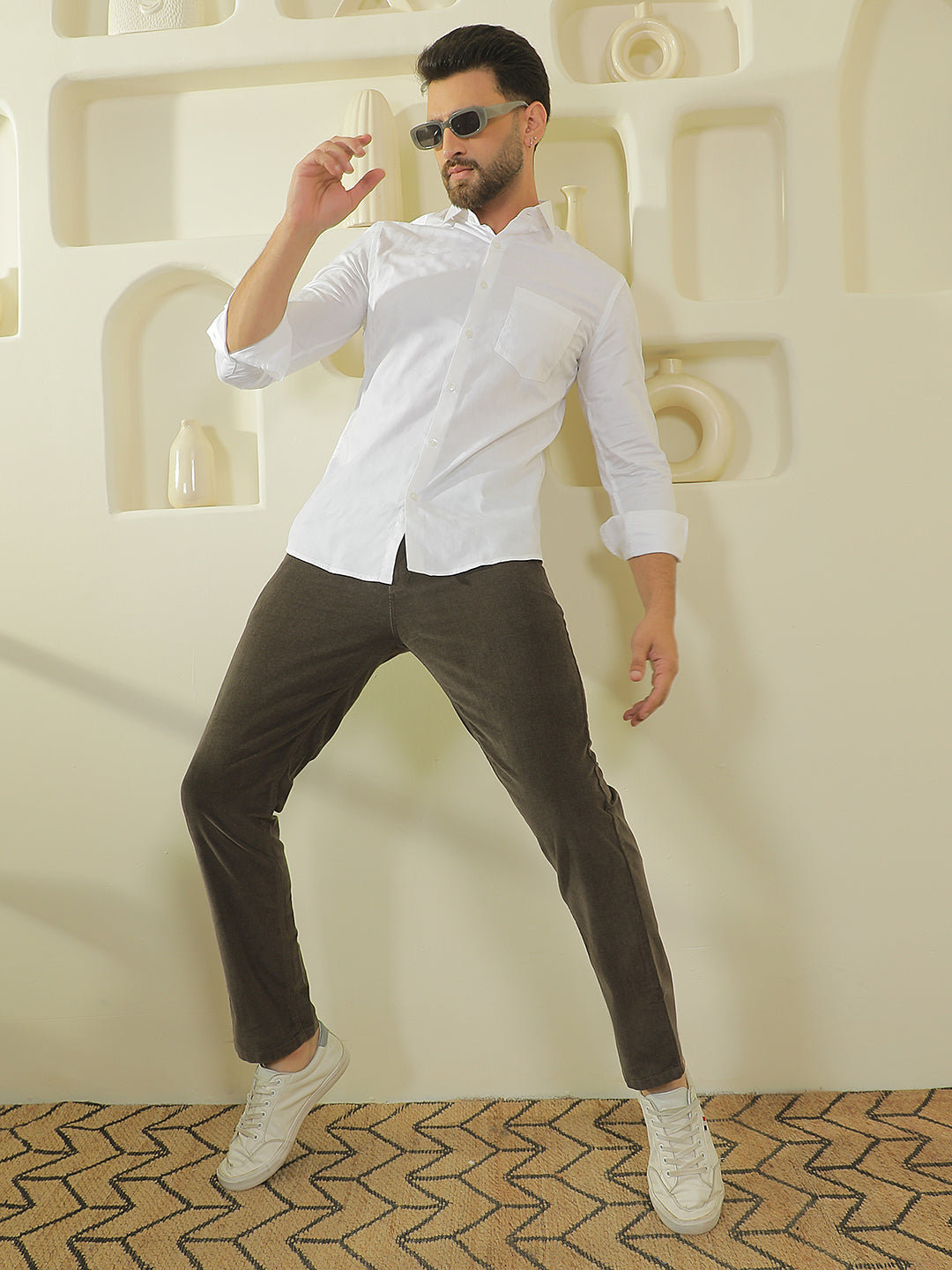 Modern Forest Olive Corduroy Trousers