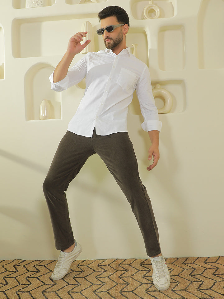 Modern Forest Olive Corduroy Trousers