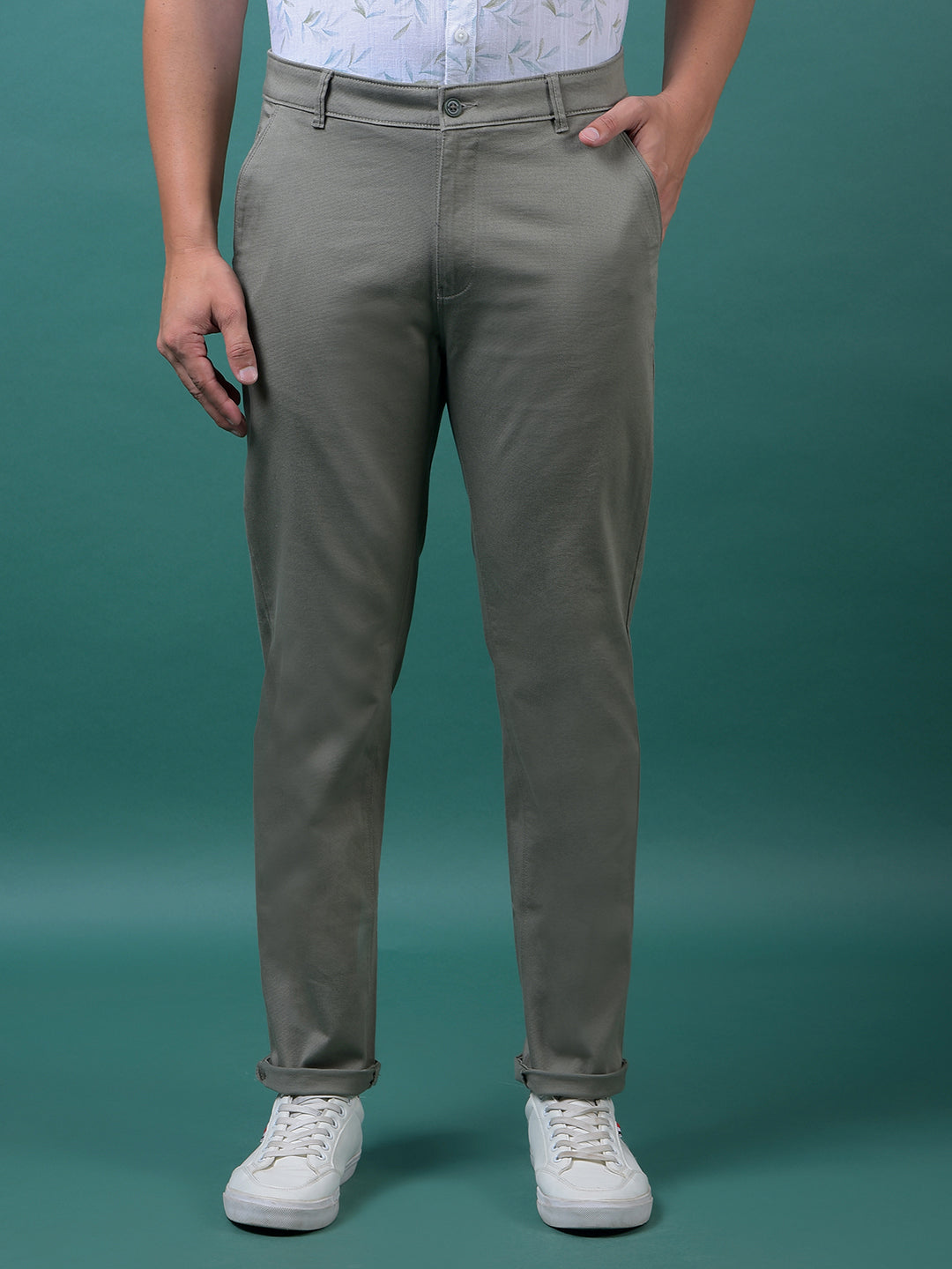 Green Printed Trousers
