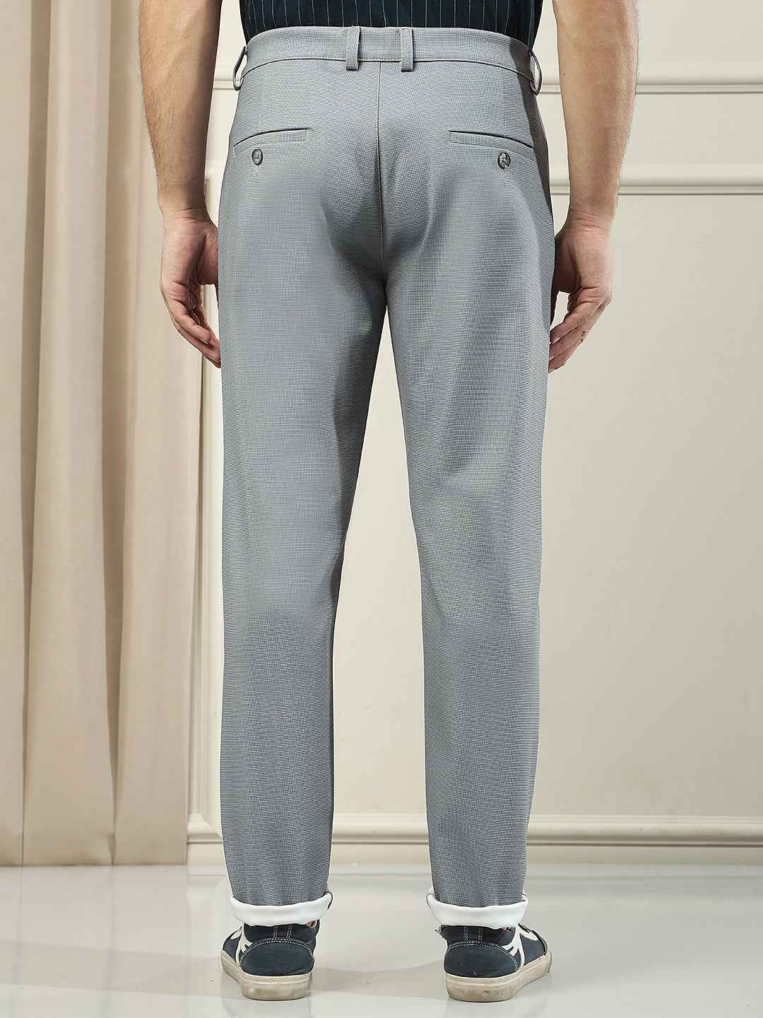 Steel Grey Knitted Trousers