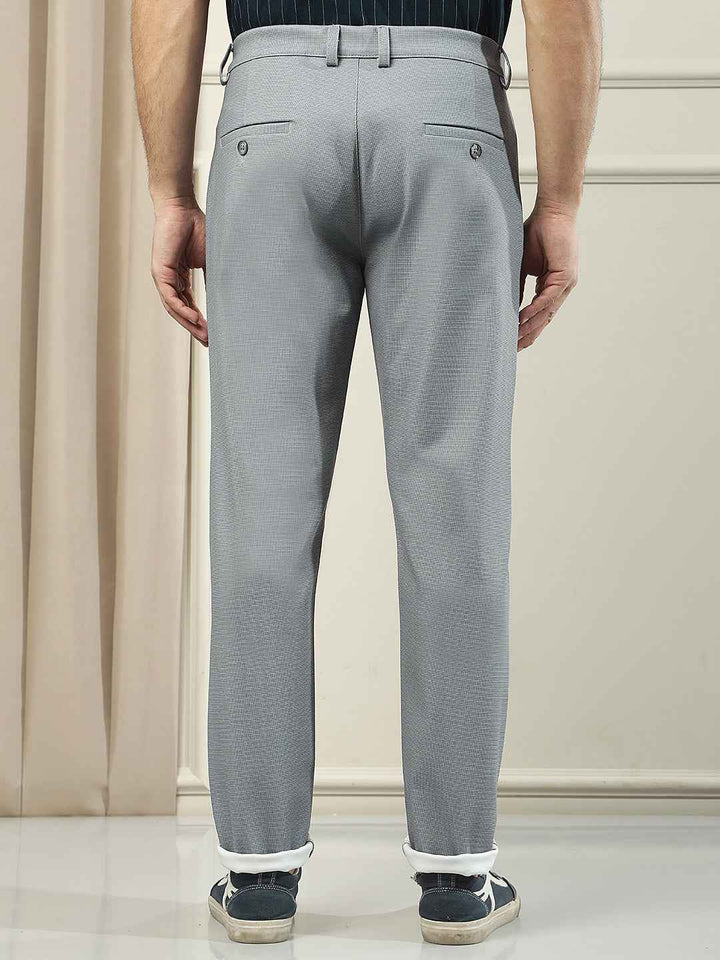 Steel Grey Knitted Trousers