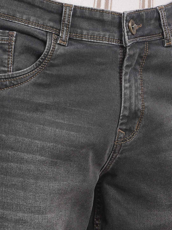 RiseMocha Brown Straight Jeans