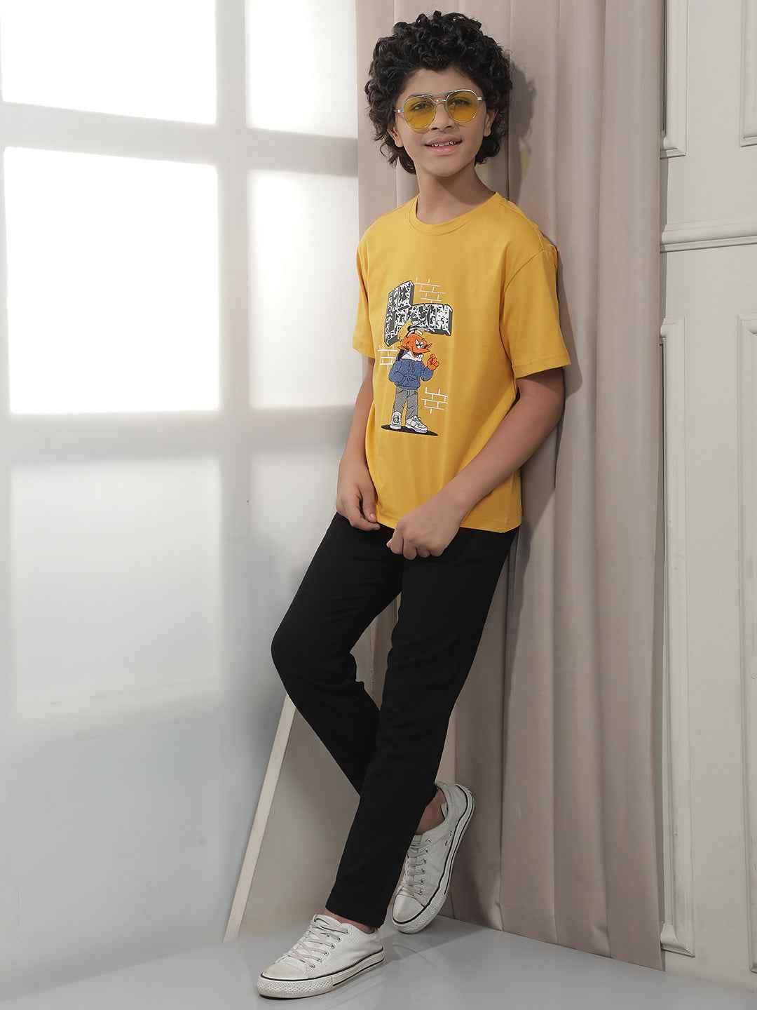 Mustard Graphic Print T-Shirt