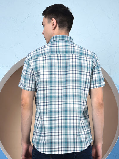 Blue Checked 100% Cotton Shirt