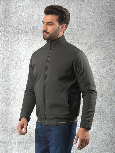 Black Printed Puffer Jacket