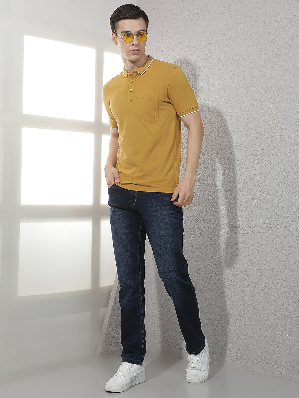 Tailored Azure Blue Straight Jeans
