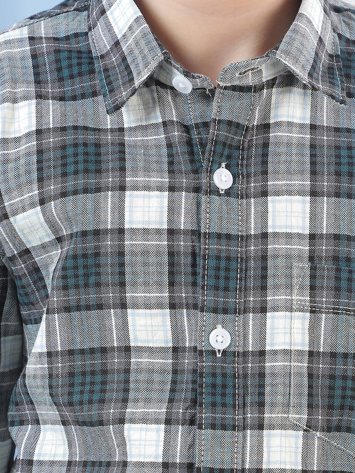Green Checked 100% Cotton Shirt
