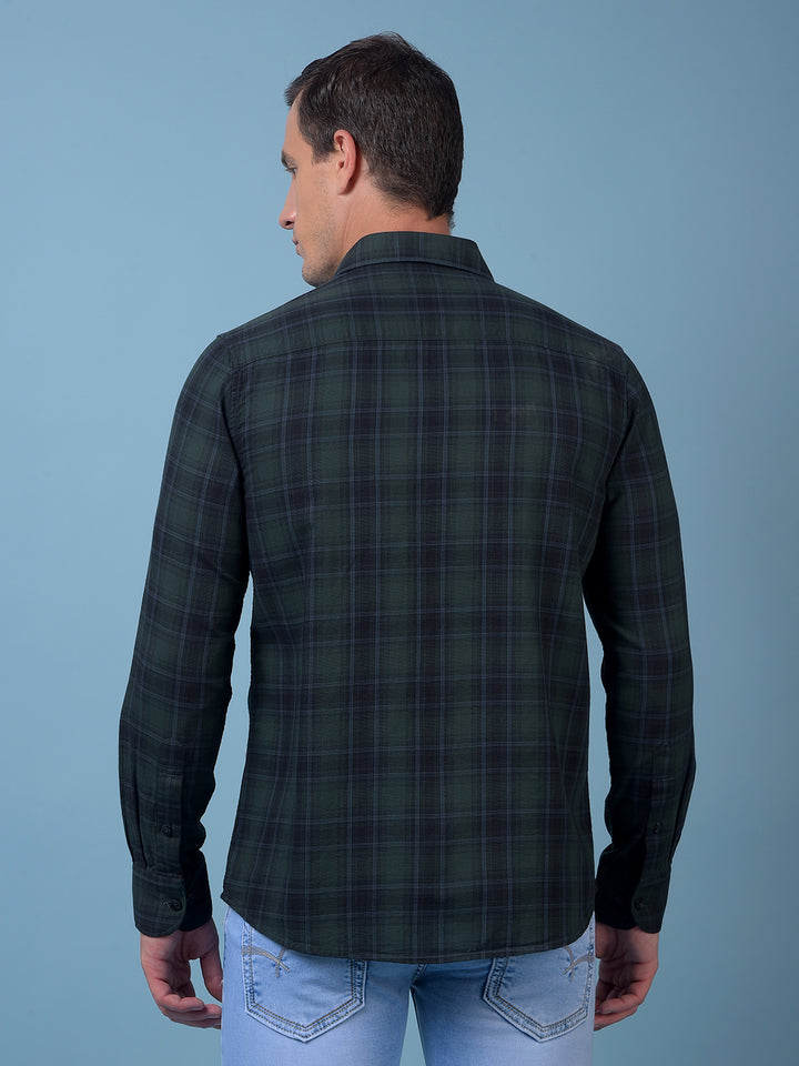Green Checked 100% Cotton Shirt