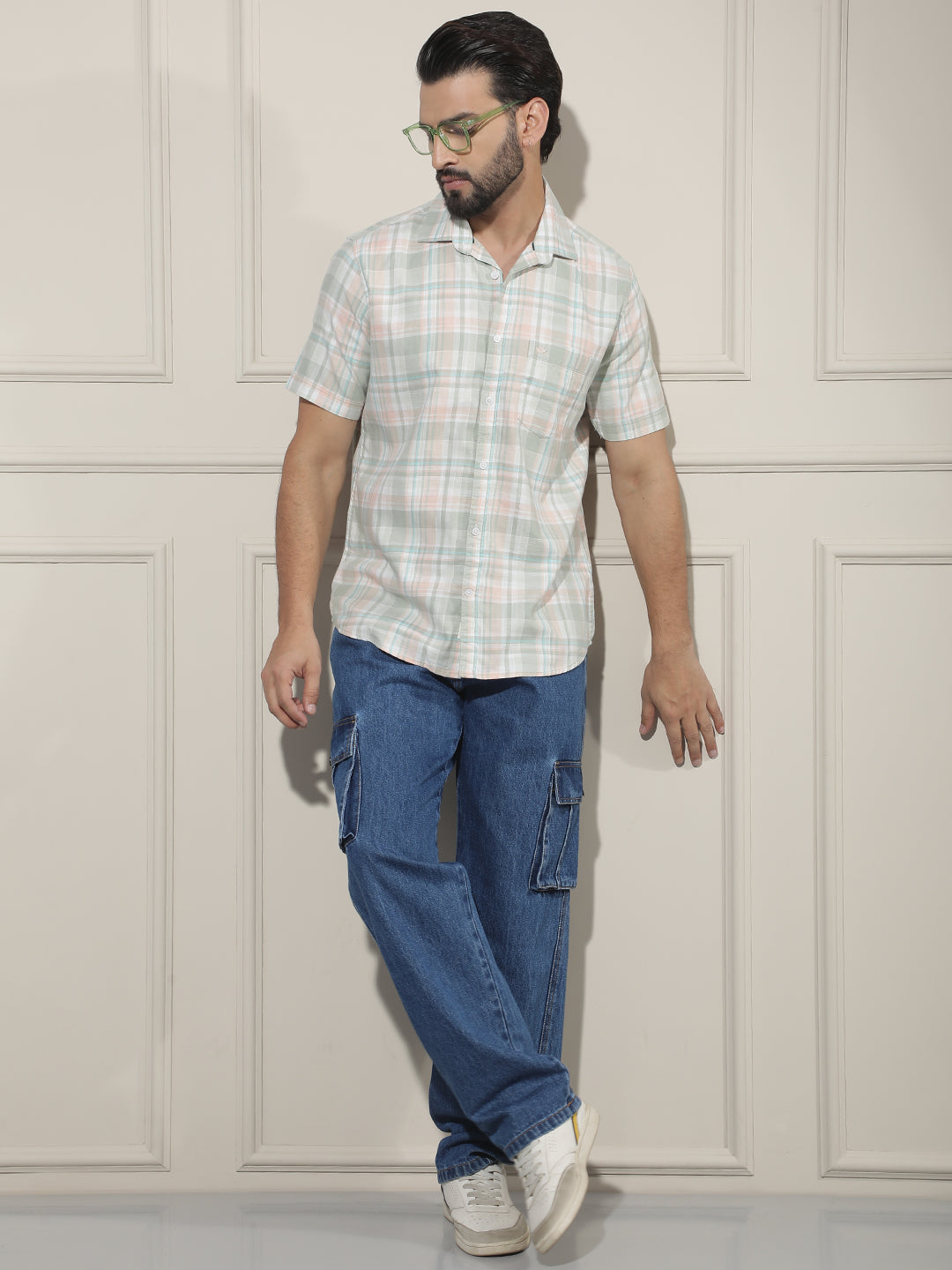 Multi-Color Checked 100% Cotton Shirt