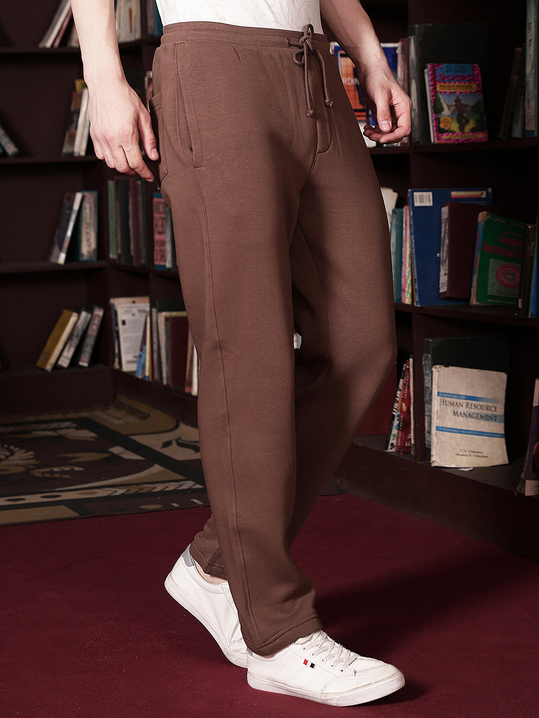 Structured Cinnamon Brown Trackpants