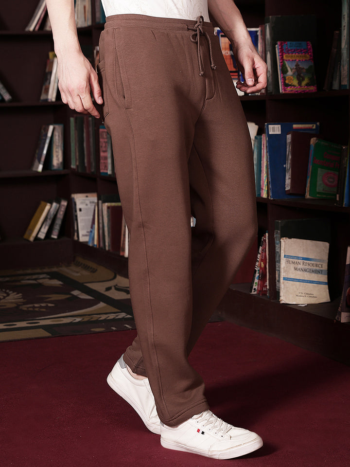 Structured Cinnamon Brown Trackpants