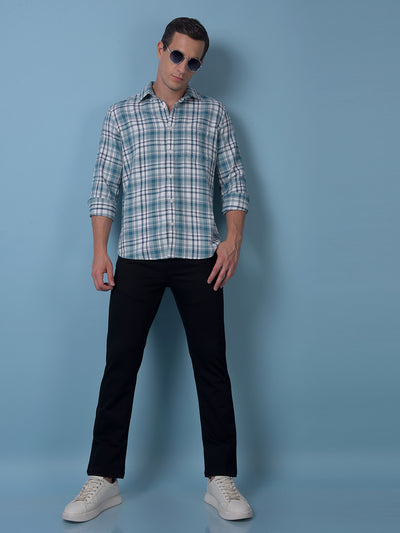 Green Checked 100% Cotton Shirt