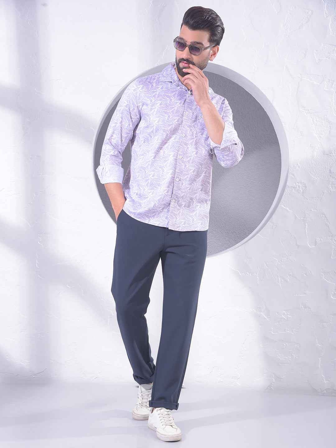 Pink Floral Print Shirt