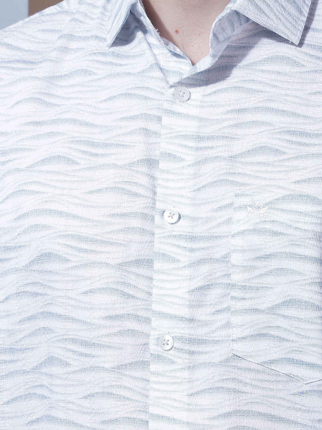 Cool Blue Printed Shirt