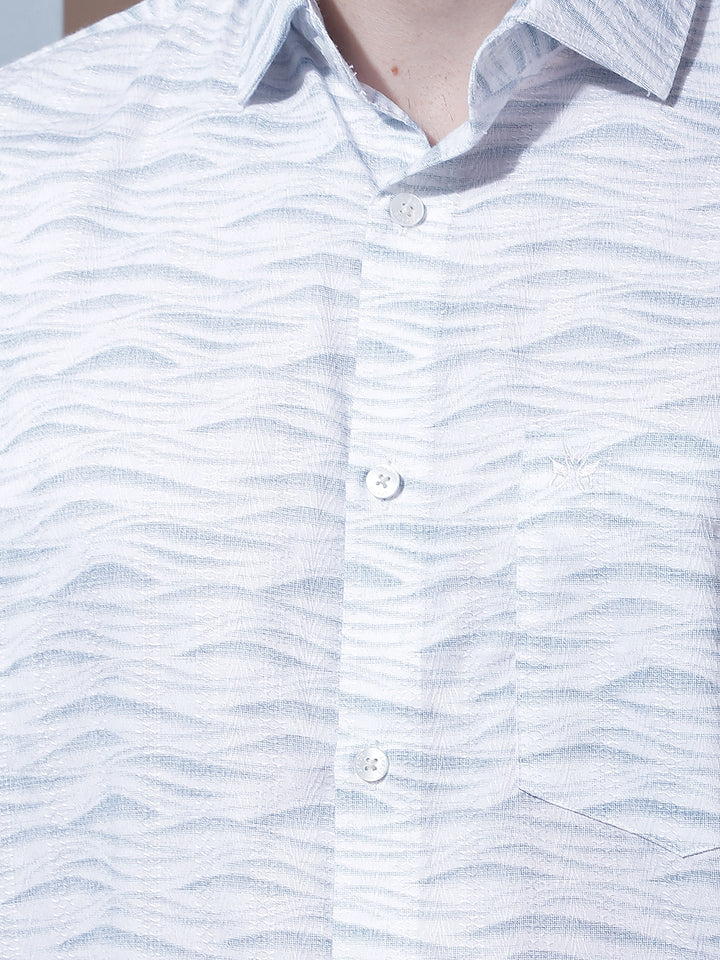 Cool Blue Printed Shirt