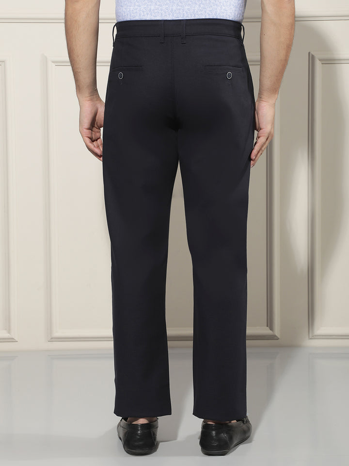 Navy Blue Straight Trousers