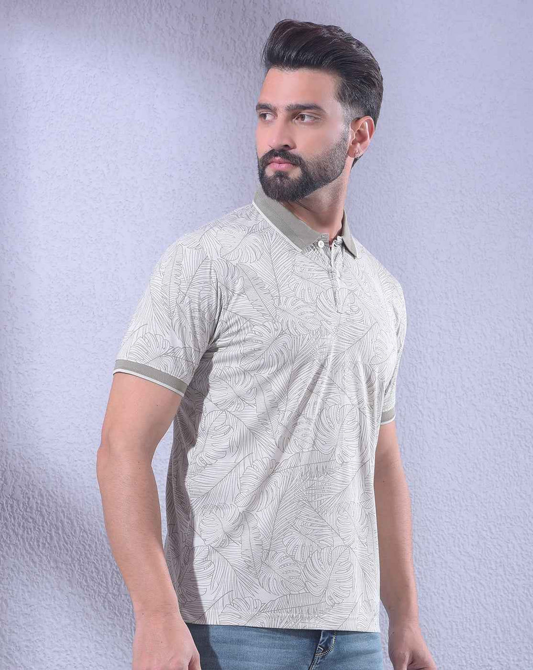 Tan Floral Print T-Shirt