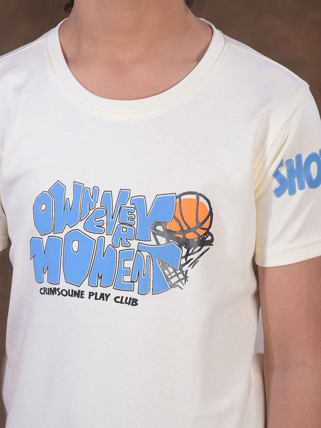 Cream Graphic Print T-Shirt