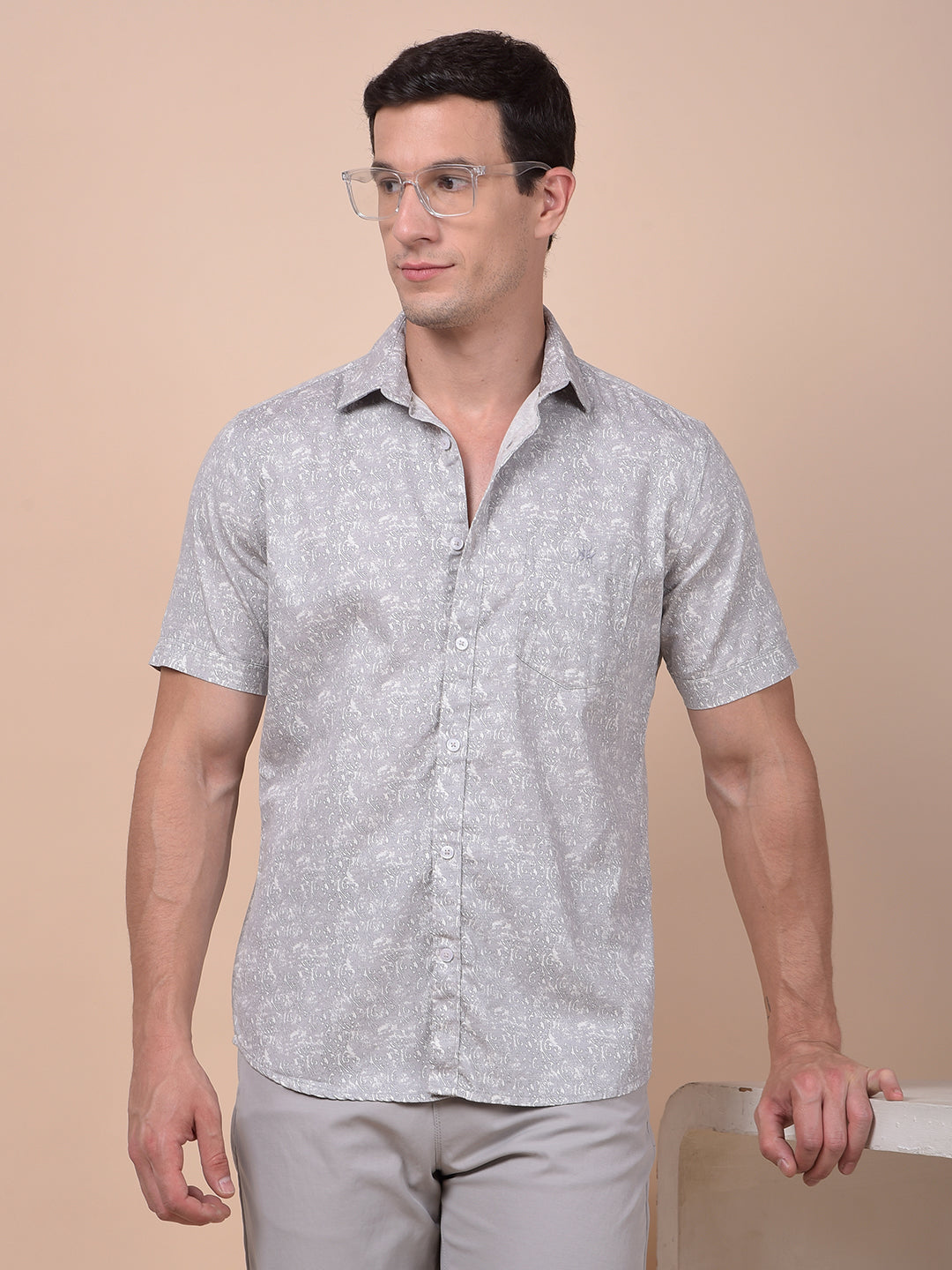 Iconic Grey Printed Shirt