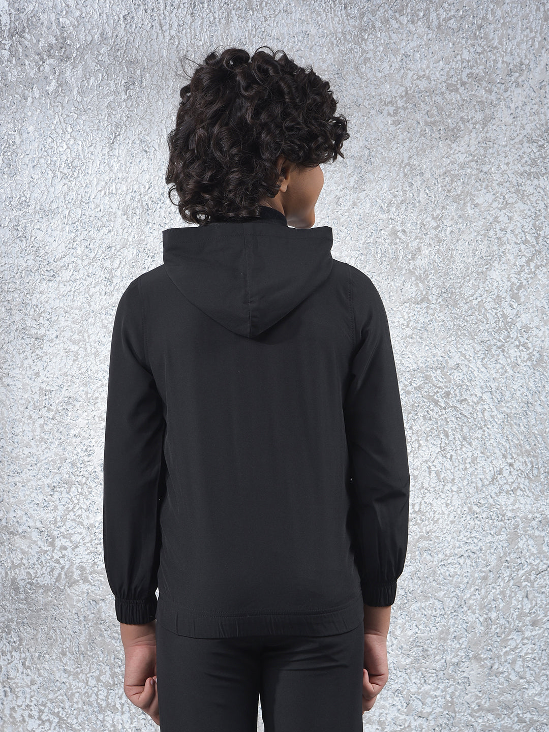 Black Hooded Neck Sweatshirt