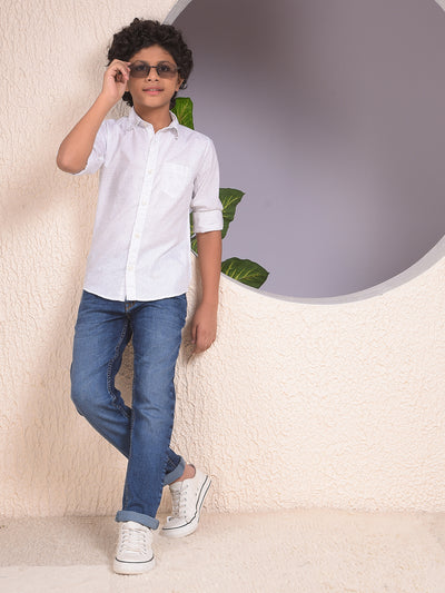 Radient White Printed Shirt