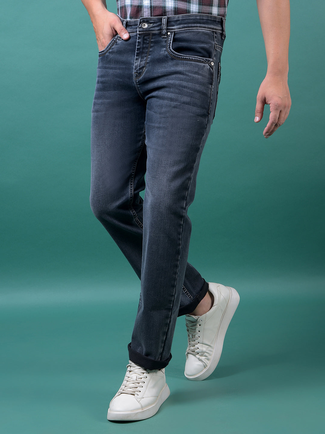 Carbon Grey Clean Look Jeans