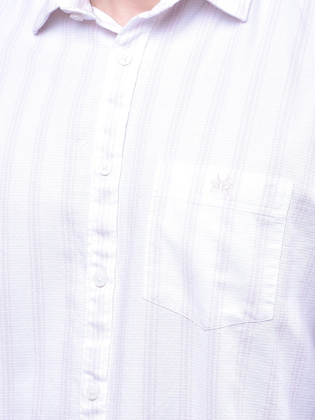 Pink Vertical Stripes 100% Cotton Shirt