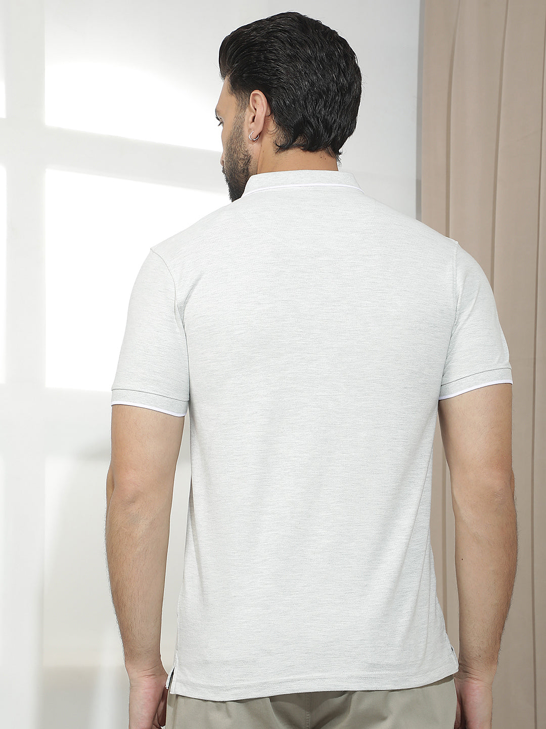 Grey Melange T-Shirt-Men T-Shirts-Crimsoune Club
